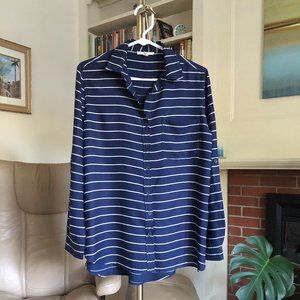 Casual, comfortable blue & white shirt